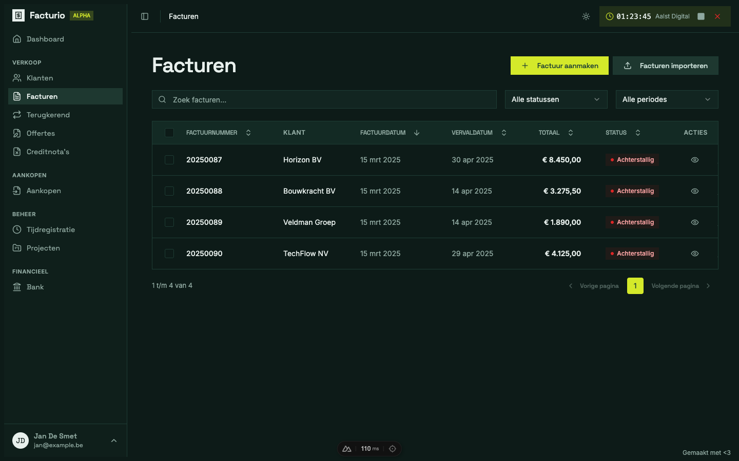 Invoice creation