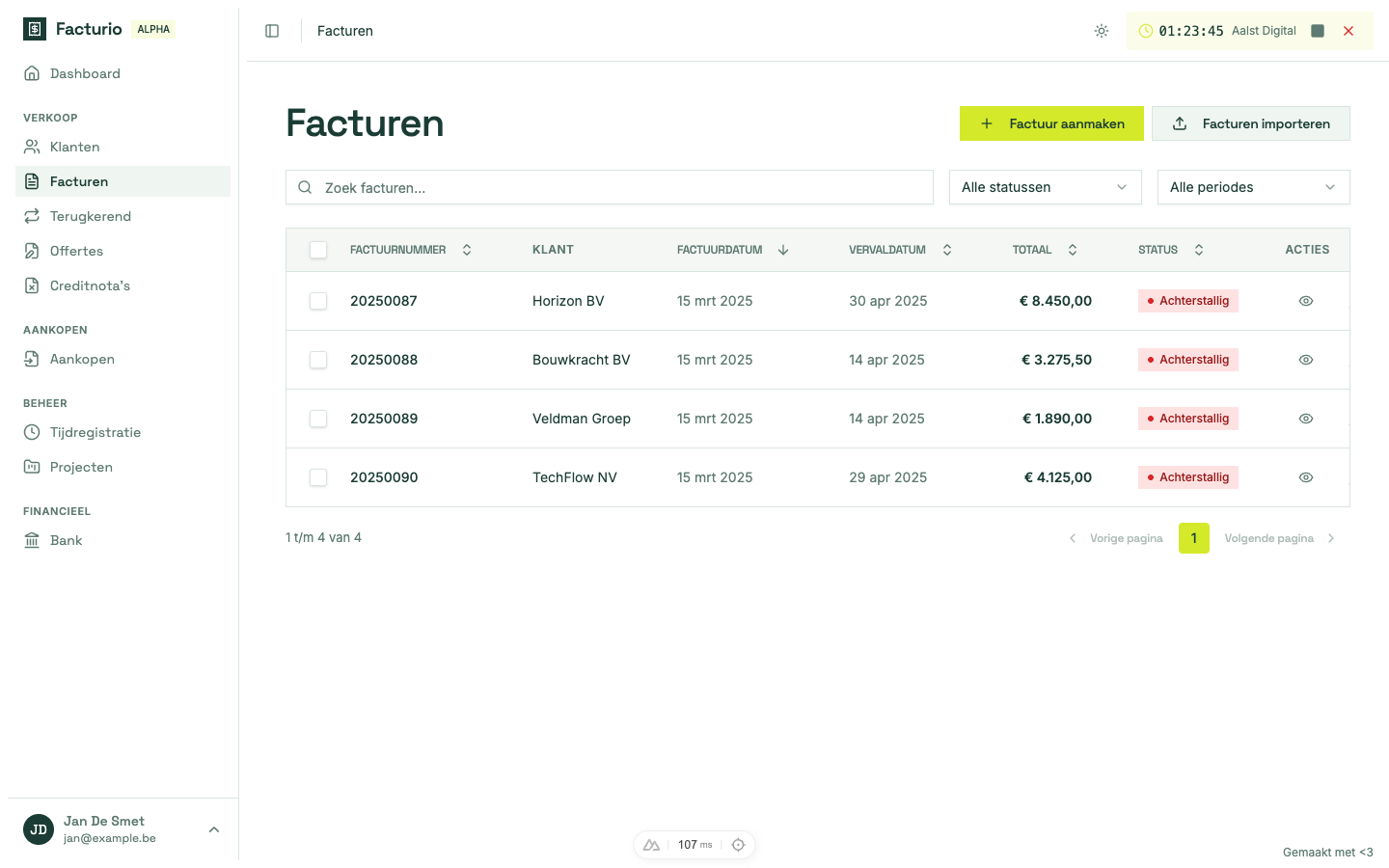 Invoice creation