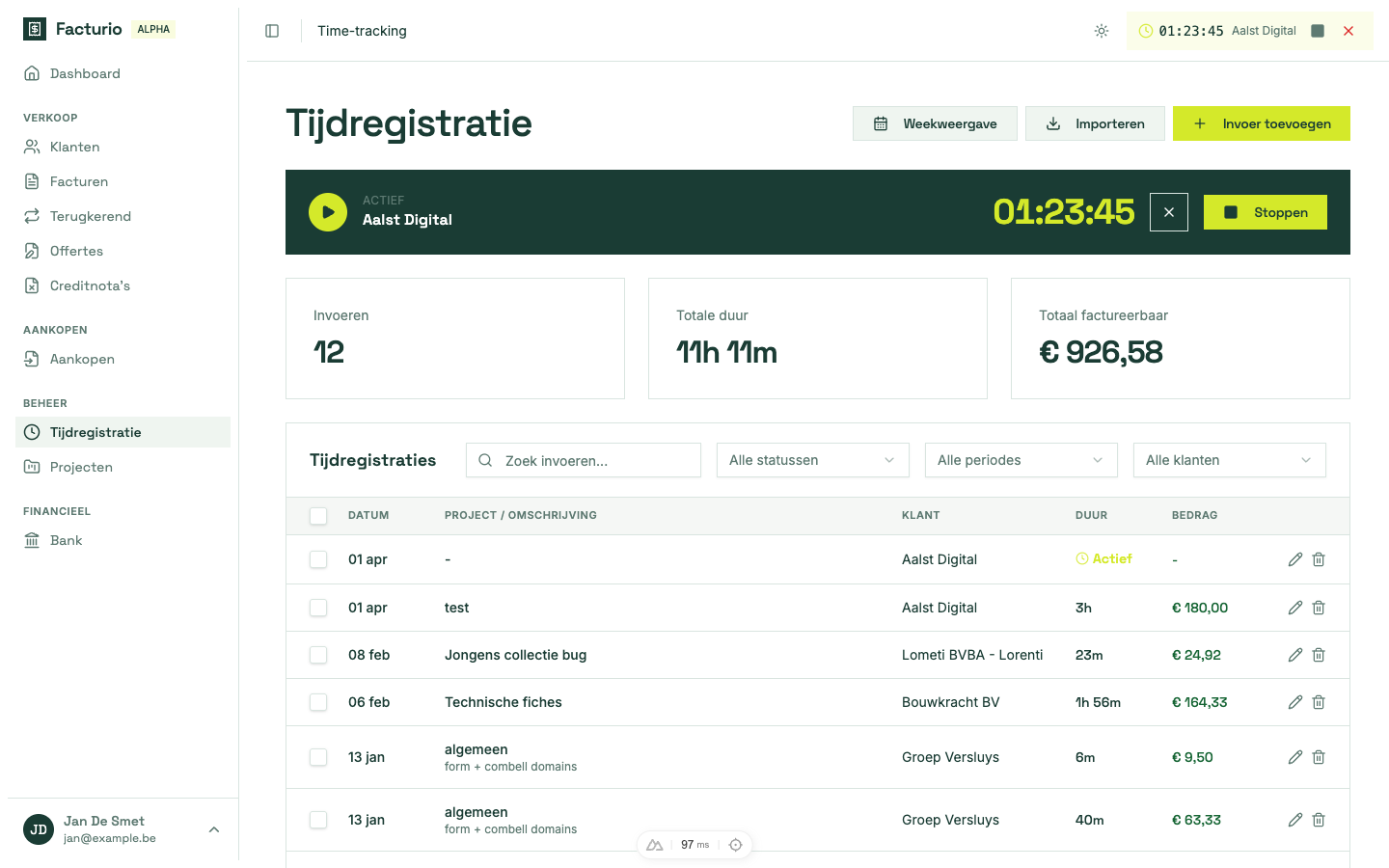 Time tracking